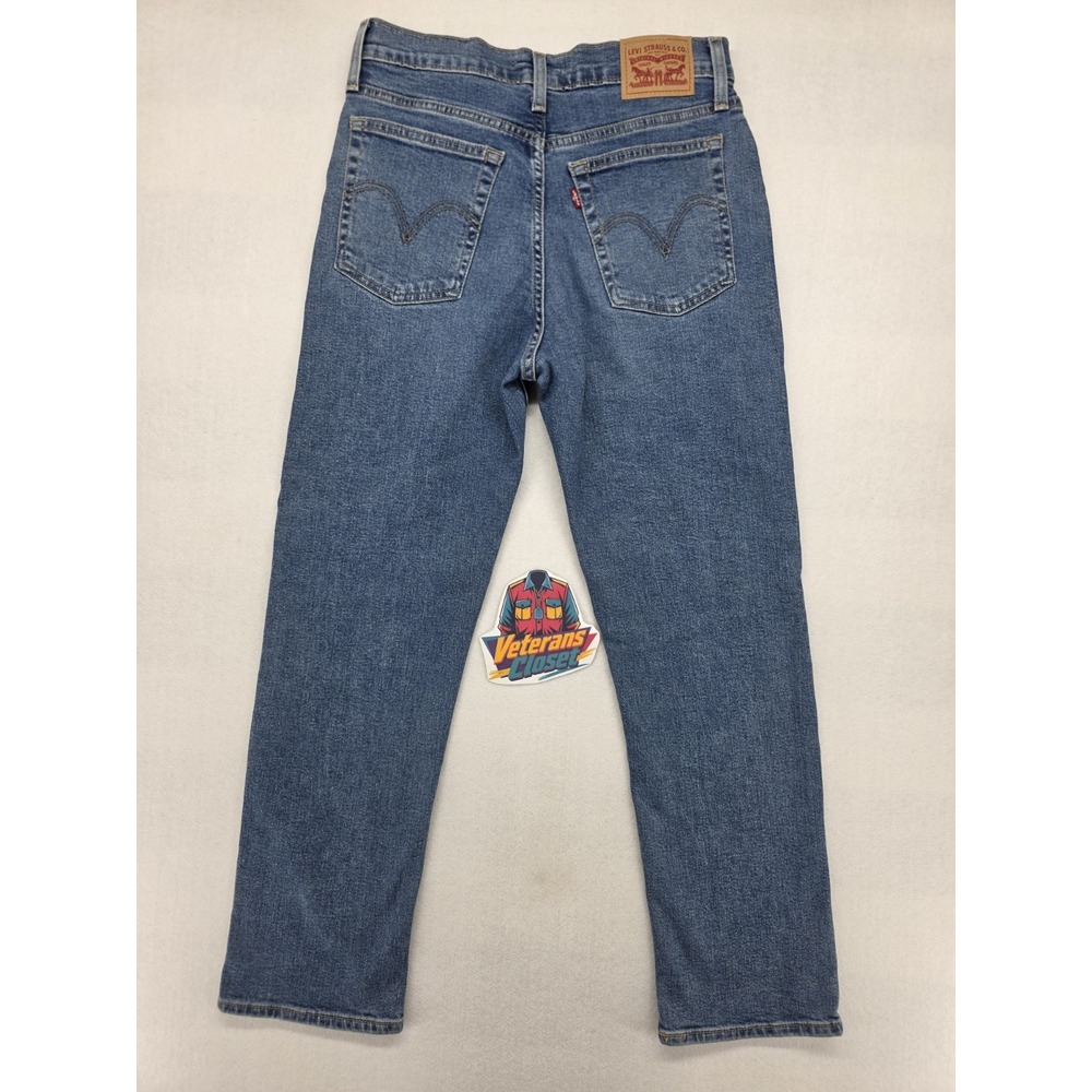 Levi's Premium Wedgie Straight Jeans Womens 8 29x28 Medium Wash High Rise NWT - Picture 11 of 13